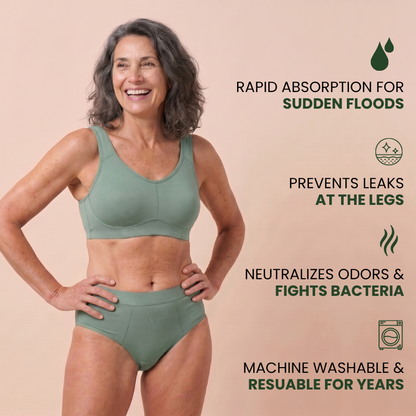 RapidCell™ Bamboo Hipster | Leakproof & Breathable